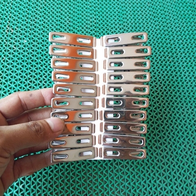 Picture of good quality strong Stainless Steel Cloth Drying cloth Clip  SS Cloth Clip 20 piece-Silver