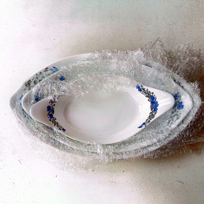 Picture of good qualities unique design  Including Serving Dish Snack  Dish Soup & Firni Bati set 3 Piece-Multicolor