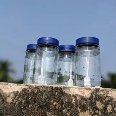 Picture of good quality strong Glassware Food Jar , Food Container glass Jar 600 Ml 3 Piece-White