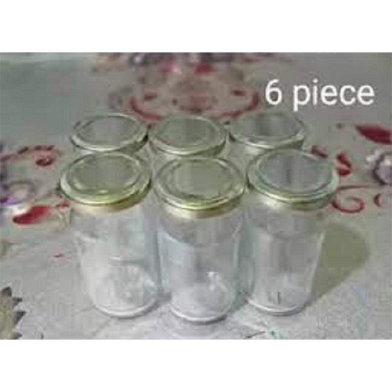Picture of Glassware food jar food container, glass jar 500 gm 6 pc.-Transparent
