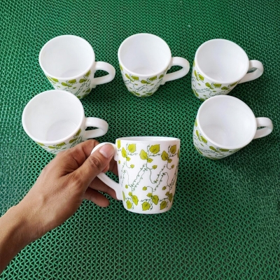 Picture of Opal Printed Tea Coffee Mug Set 200 Ml 6 Piece-Multicolor