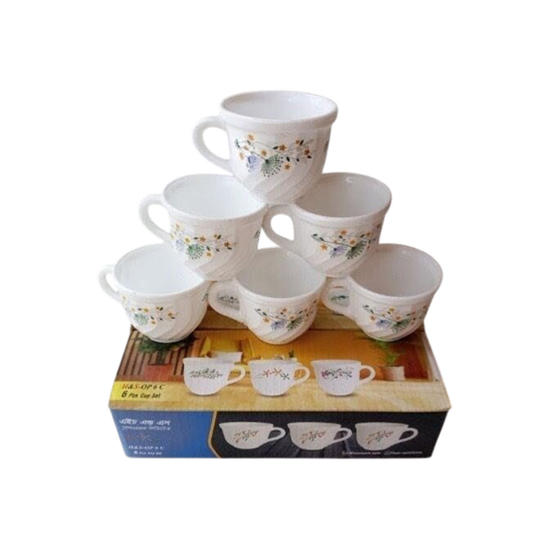Picture of Opal Printed Tea Coffee Mug Set ১৮০ Ml 6 Piece-Multicolor