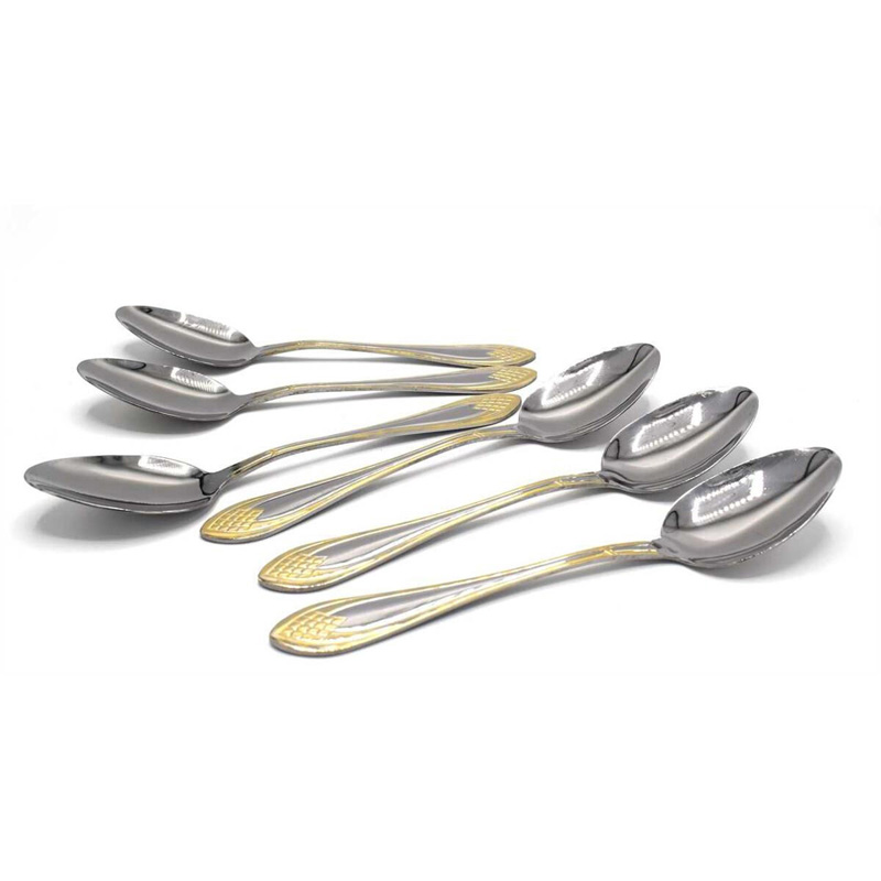 Picture of The 6-Piece Stainless Steel Spoon Set, Featuring Multi-Design Options, Offers Durability And Functionality For Various Culinary Tasks-Multicolor