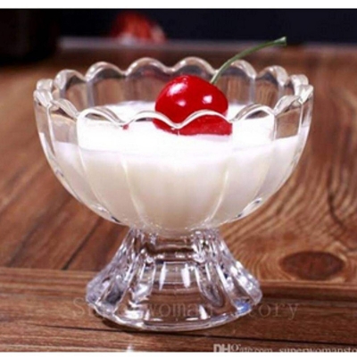 Picture of Everyday Use good quality Strong unique design Heavy Crystal clear per Capacity 250 Ml Firni Bati Set /Snack Bowl Set/Soup Set/ Ice-cream  Bati set  6pcs