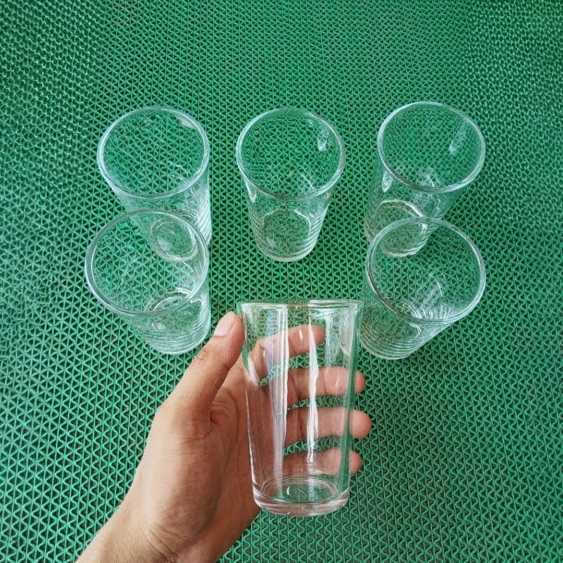 Picture of Everyday Use good quality strong Crystal clear  Water Glass set  6 Piece Per Capacity 250 Ml-White