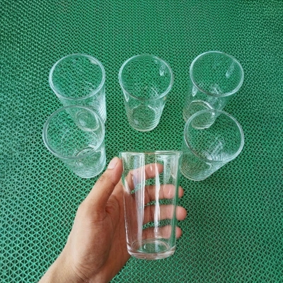 Picture of Everyday Use good quality strong Crystal clear  Water Glass set  6 Piece Per Capacity 250 Ml-White