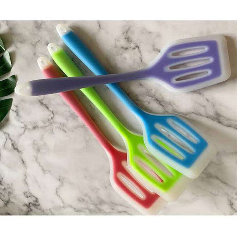 Picture of Good Quality Strong Beautiful Unique Design Nonstick Silicone Spoon 1Piece-Multicolor