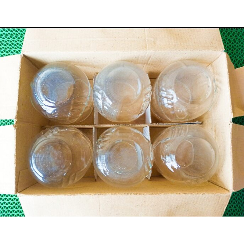 Picture of Crystal Clear transparent Beautiful unique design Water Glass /Drinking /Coke / Sorbat Juice premium glass Set 6 Piece per capacity 300Ml-White