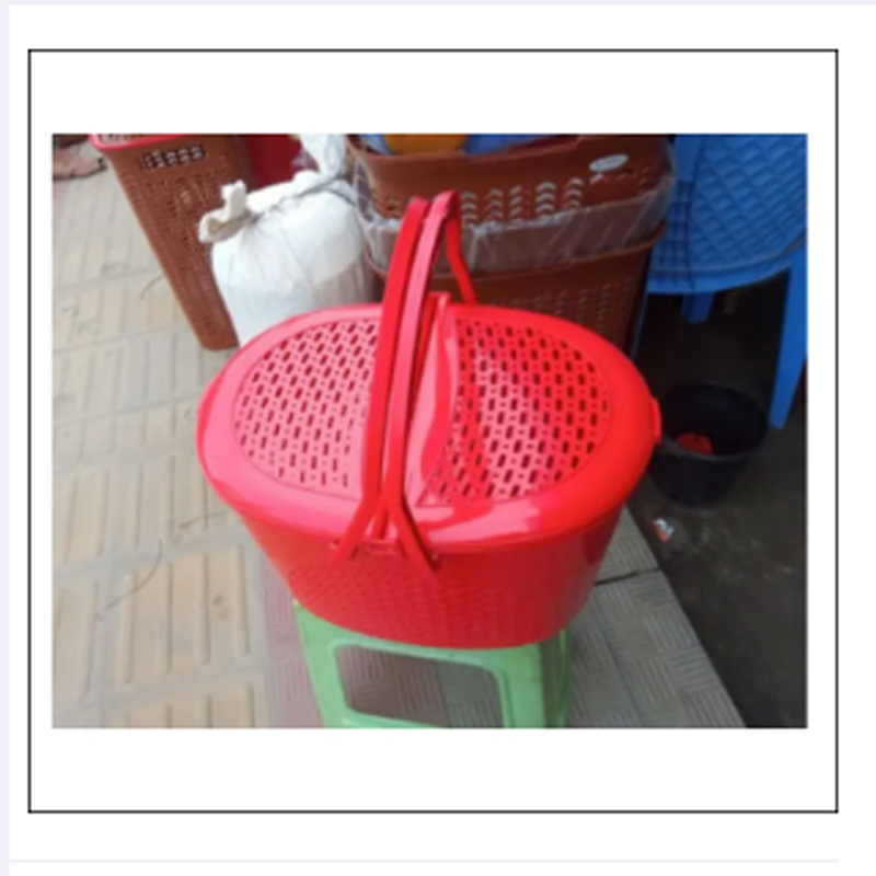 Picture of Good Quality Strong Beautiful Unique Design Smart Look Big Size Clothes & Picnic Basket – 1 Piece-Multicolor