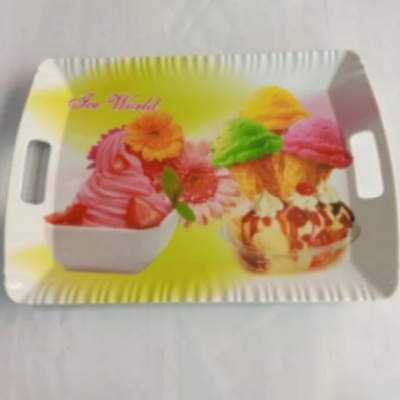 Picture of Premium Printed Served Tray 12-Inch  - Serve Your food Premium Printed On the tray-Multicolor