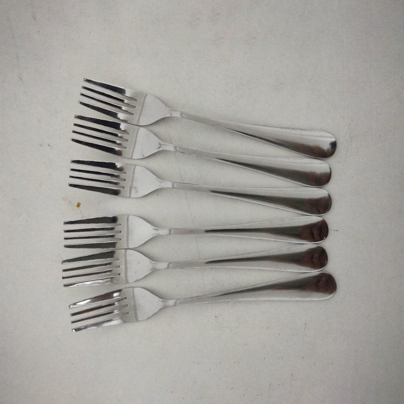Picture of Stainless Stee Long Handle Fork Spoon Set (6 Pcs)-Multicolor