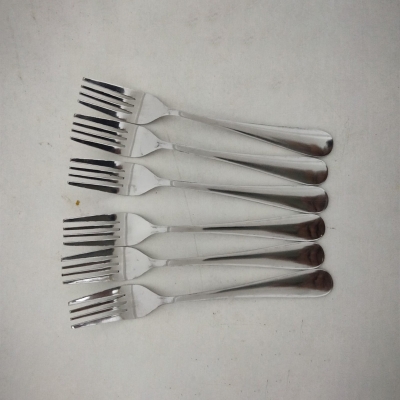 Picture of Stainless Stee Long Handle Fork Spoon Set (6 Pcs)-Multicolor