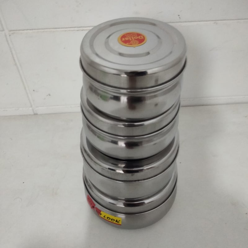 Picture of 4Pcs Bowl Set Bati Set -High Quality Steel - Upgrade Your Kitchenware Collection With This Set Of High-Quality Steel Bowls Perfect For Food Storage-White