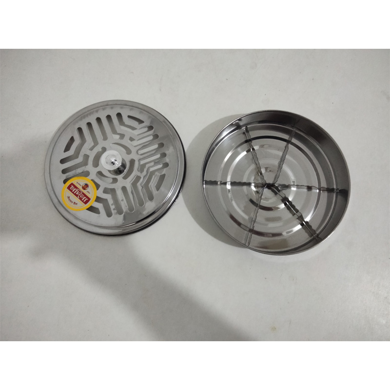 Picture of Stainless Steel Mosquito Coil Holder with Lid, Coil Stand/ Mosquito Coil Holder/ Mosquito Coil Stand/Mosquito Coil Case 6 Inch - Pack of 1 SET