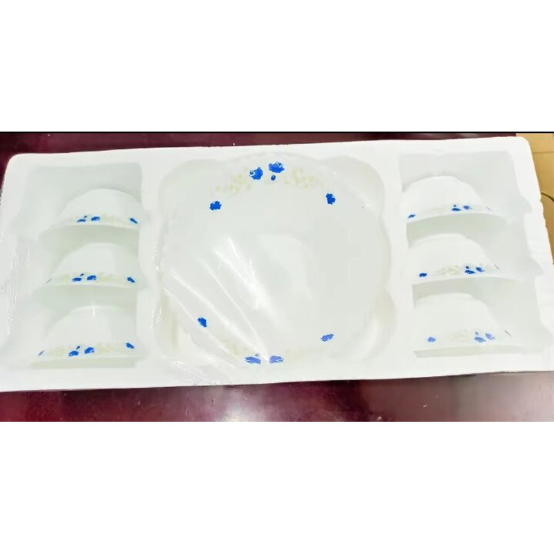 Picture of Nasir 7 Pcs Opal Glassware Dinner Soup Set-Multicolor