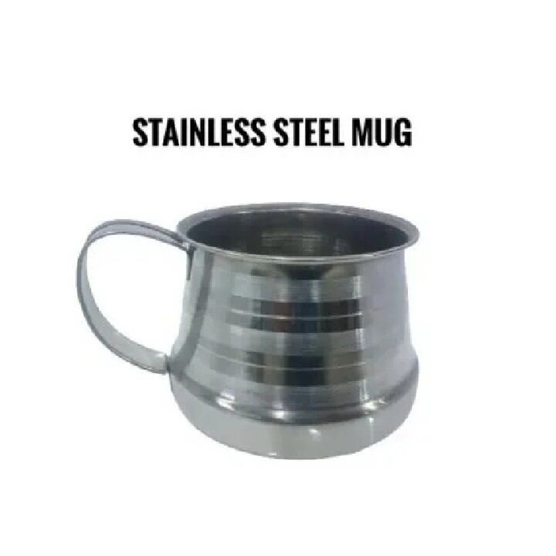 Picture of good quality strong majbut Round stainless steel  water mug 700 Ml 1Piece-Silver