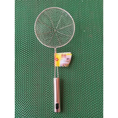 Picture of good  quality  strong Stainless Steel  Frying Tel Chakni Steel Deep Frying Spoon Oil Strainer Net Fryer 1Piece-Silver