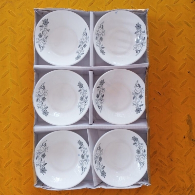 Picture of good quality unique design opal Firni family Glass Bati Set 6 Piece-Multicolor