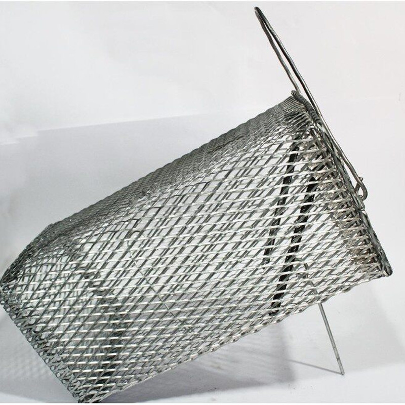 Picture of Rat  Mouse Catching Trap Cage  1 Piece Effective, Easy-to-Use, Reusable Rodent Trap for Small & Big Rats -ইঁদুর ধরার ফাঁদ-Silver
