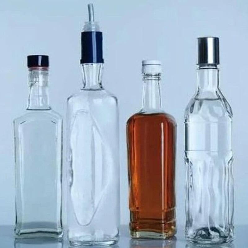 Picture of Everyday Use Good Qualities Unique Design Beautiful Style glass Milk Bottle/water bottle 1 liter 1 Piece-Multicolor