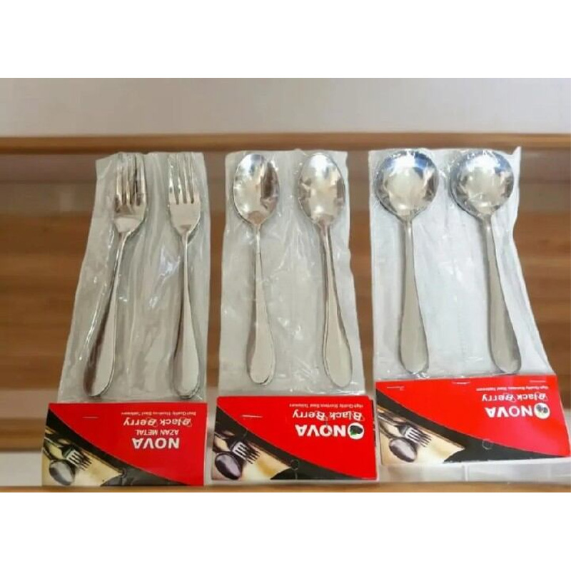 Picture of Everyday Use good quality Spoon Combo Set 6 Piece Tea 6 Piece fork 6 Piece Round Sup Spoon Set Total 18 Piece-Silver