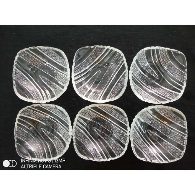 Picture of Everyday Use good quality Strong unique design Heavy Crystal clear per capacity 170 Ml Firni Bati Set/ Curry bati /Snack Bowl Set/Soup Set/-6 Piece-Multicolor