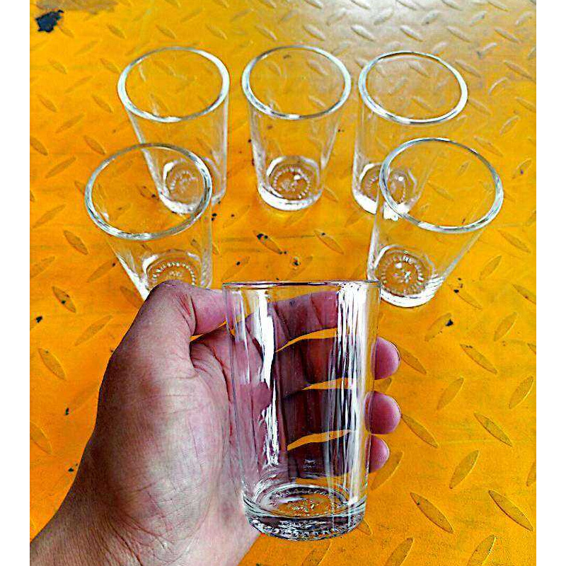 Picture of Everyday Use Good Quality Tea coffee Cup set Crystal Clear transparent Beautiful unique design Premium Cup Set 6 Piece 100 Ml-White