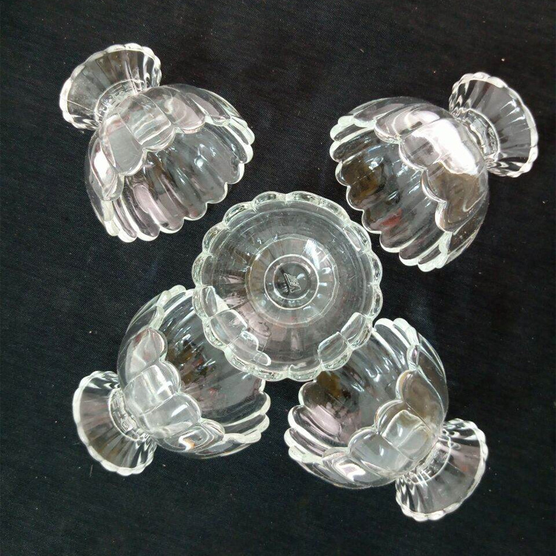 Picture of Everyday Use good quality Strong unique design Heavy Crystal clear per Capacity 250 Ml Firni Bati Set /Snack Bowl Set/Soup Set/ Ice-cream  Bati set  6pcs
