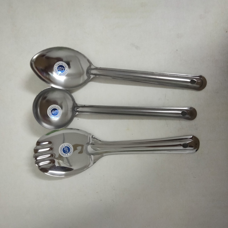 Picture of Serving Spoon Set/Rice Spoon/Curry Spoon/Pulse Spoon-Stainless Steel-3 Pieces-Multicolor
