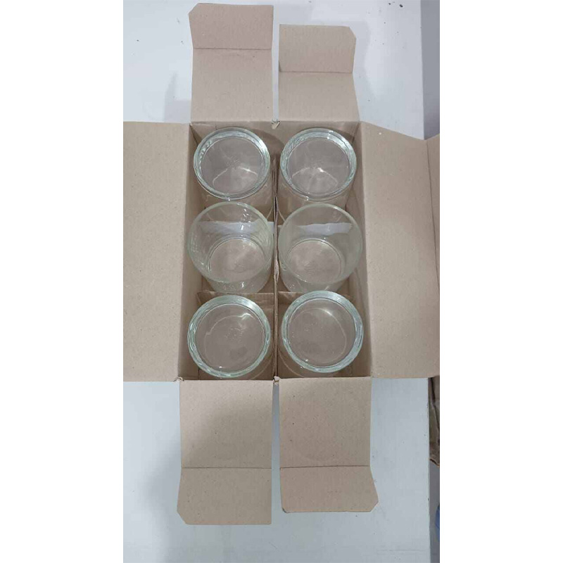 Picture of Everyday Use good quality Strong Crystal Clear Unique design Heavy Sharbat Juice Lassie Glass Set 6 Piece capacity 250 Ml N29T Model-White