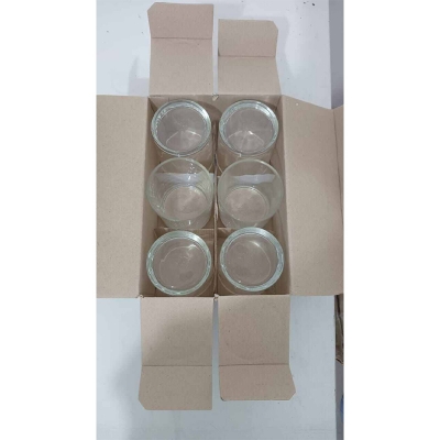 Picture of Everyday Use good quality Strong Crystal Clear Unique design Heavy Sharbat Juice Lassie Glass Set 6 Piece capacity 250 Ml N29T Model-White