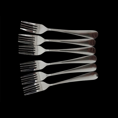 Picture of Stainless Stee Long Handle Fork Spoon Set (6 Pcs)-Multicolor