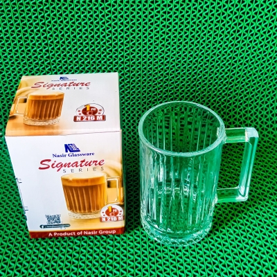 Picture of Crystal Clear transparent Beautiful unique design Water Mug/Drinking/Coke /Sorbat /Juice premium Mug 1 Piece-White