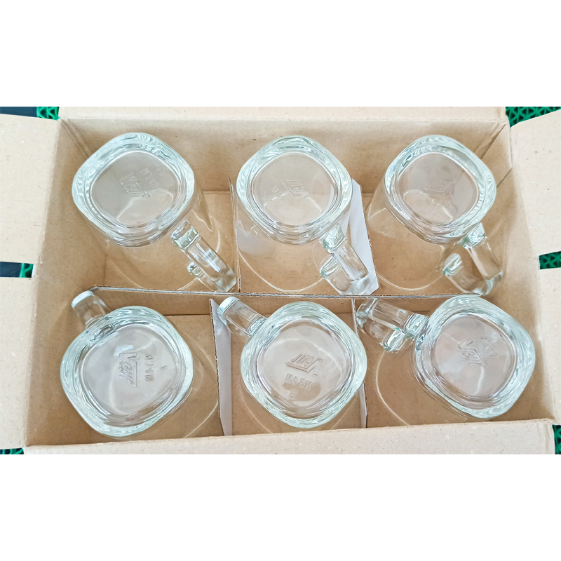 Picture of Transparen  good Quality crystal clear strong 100 Ml Tea  coffee Cup Set 6 Piece-White