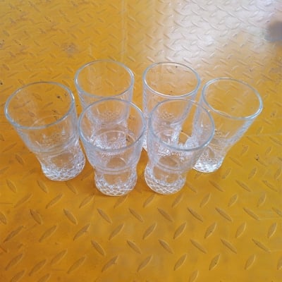 Picture of Olila Crystal clear Heavy Drinking water Tall Glass Set  6 Piece 250 Ml-White