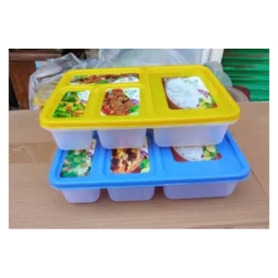 Picture of Good Quality Unique Design New Plastic Lunch Box 1pcs-Multicolor