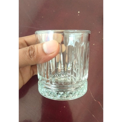 Picture of Everyday Use good quality Strong Crystal Clear Unique design Heavy Sharbat Juice Lassie Glass Set 6 Piece capacity 250 Ml-White