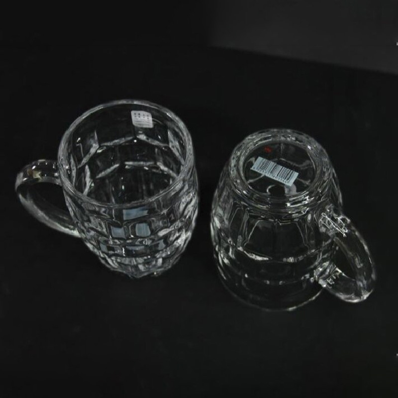 Picture of Everyday Use good quality strong Crystal Clear transparent Beautiful unique design Water Mug /Coke / Sorbat Juice premium glass Mug 1 Piece per capacity 250Ml-Multicolor