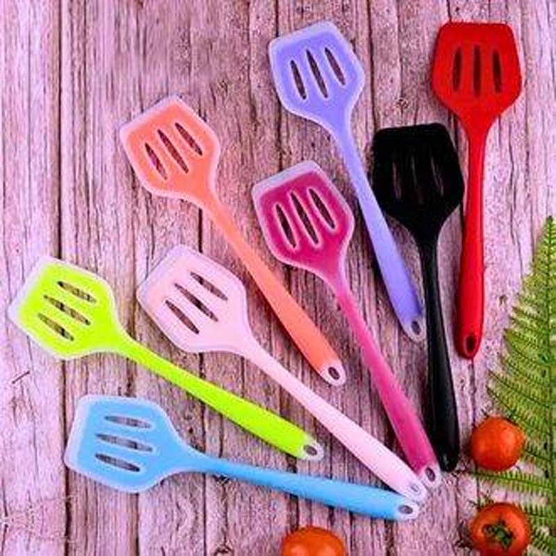 Picture of Good Quality Strong Beautiful Unique Design Nonstick Silicone Spoon 1Piece-Multicolor