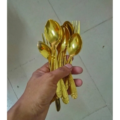 Picture of Spoon Set/ Cutlery Set/ HIGH QUALITY Stainless Steel Spoon Set 12-Pieces (Tea Spoon 6-Pieces & Fork Spoon 6-Pieces)-Multicolor