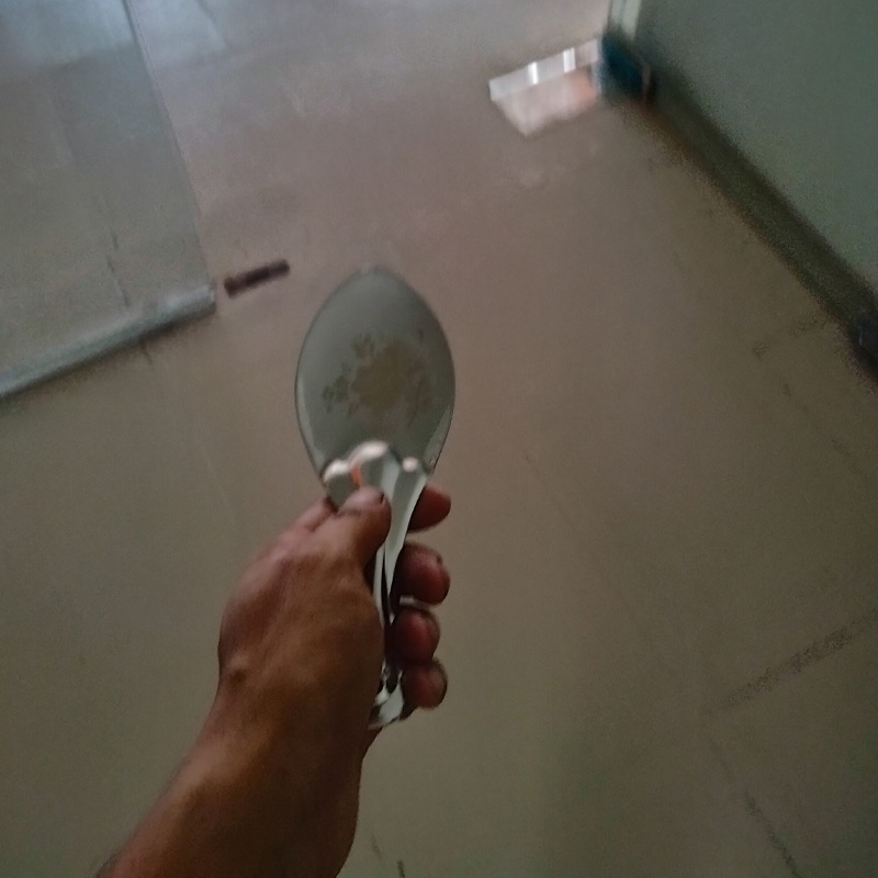 Picture of Stainless steel good means beautiful design sturdy yogurt spoon 1 piece-White