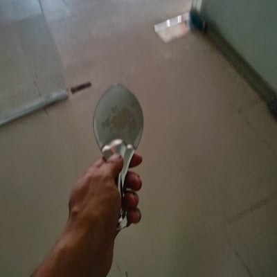 Picture of Stainless steel good means beautiful design sturdy yogurt spoon 1 piece-White