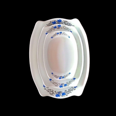 Picture of good qualities unique design  Including Serving Dish Snack  Dish Soup & Firni Bati set 3 Piece-Multicolor