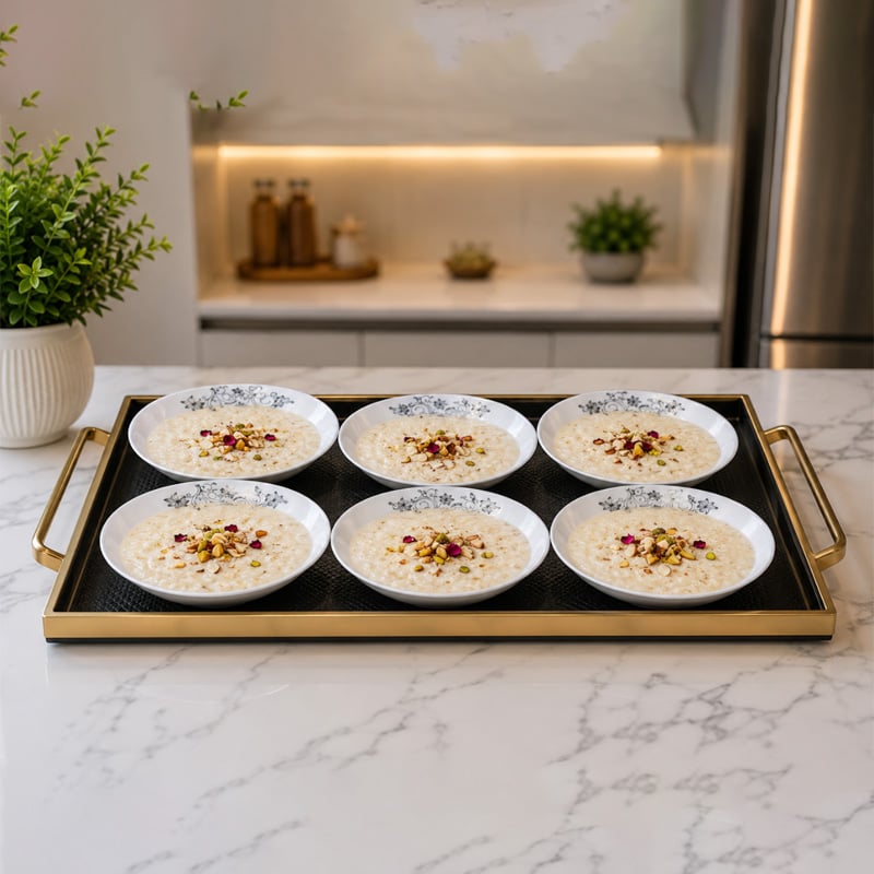 Picture of good quality unique design opal Firni family Glass Bati Set 6 Piece-Multicolor