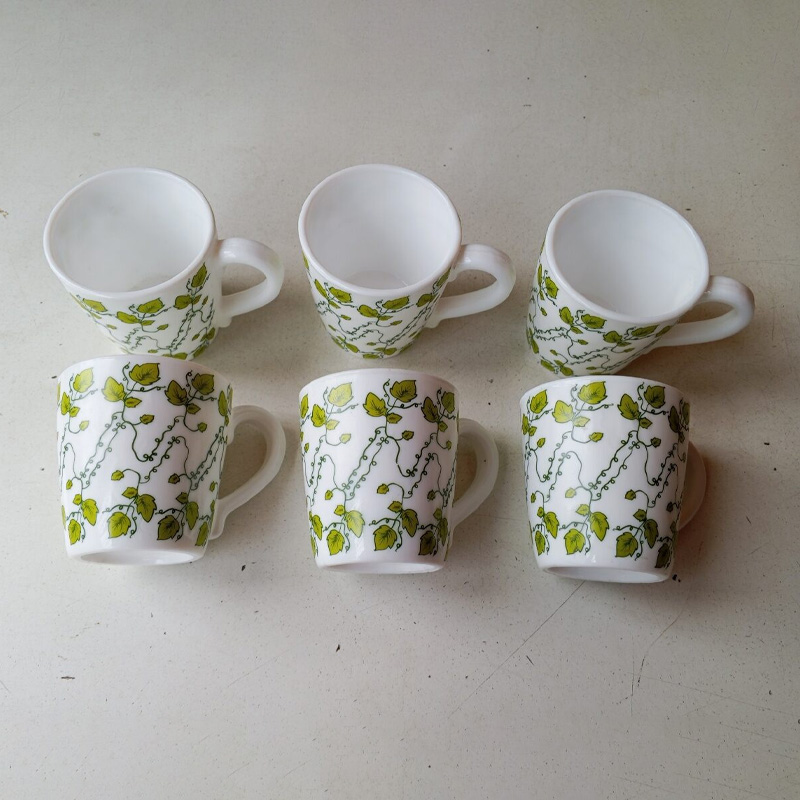 Picture of Opal Printed Tea Coffee Mug Set 200 Ml 6 Piece-Multicolor