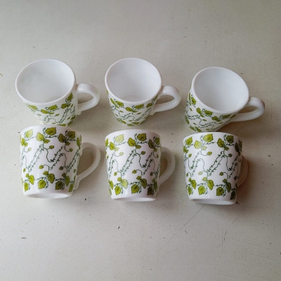 Picture of Opal Printed Tea Coffee Mug Set 200 Ml 6 Piece-Multicolor