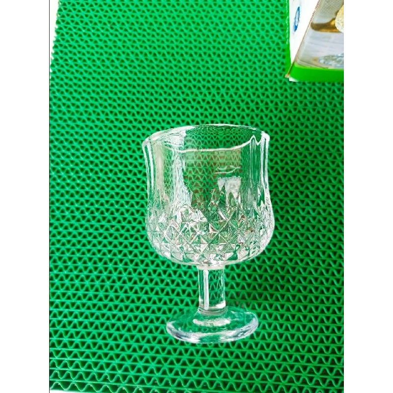 Picture of Everyday Use good quality Strong Crystal Clear Unique design Heavy Sharbat Juice Lassie Glass Set 6 Piece capacity 200 Ml-White