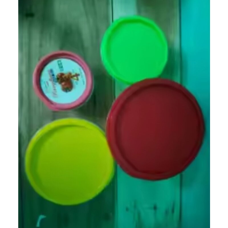 Picture of Plastic Rangdhanu Food Box Set 4 pcs-Multicolor