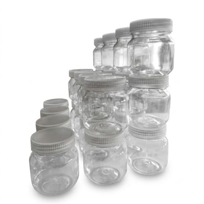 Picture of 24Pis Plastic Jar 150ml small Masala BOX-White