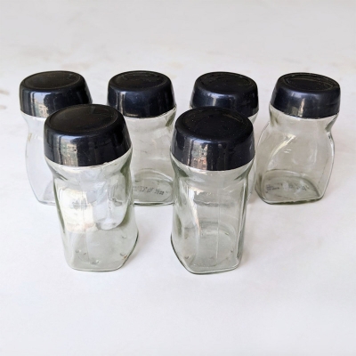 Picture of Glassware Food Jar Set 6pcs 125ml Glass Containers with Airtight Lids Easy to Clean-White